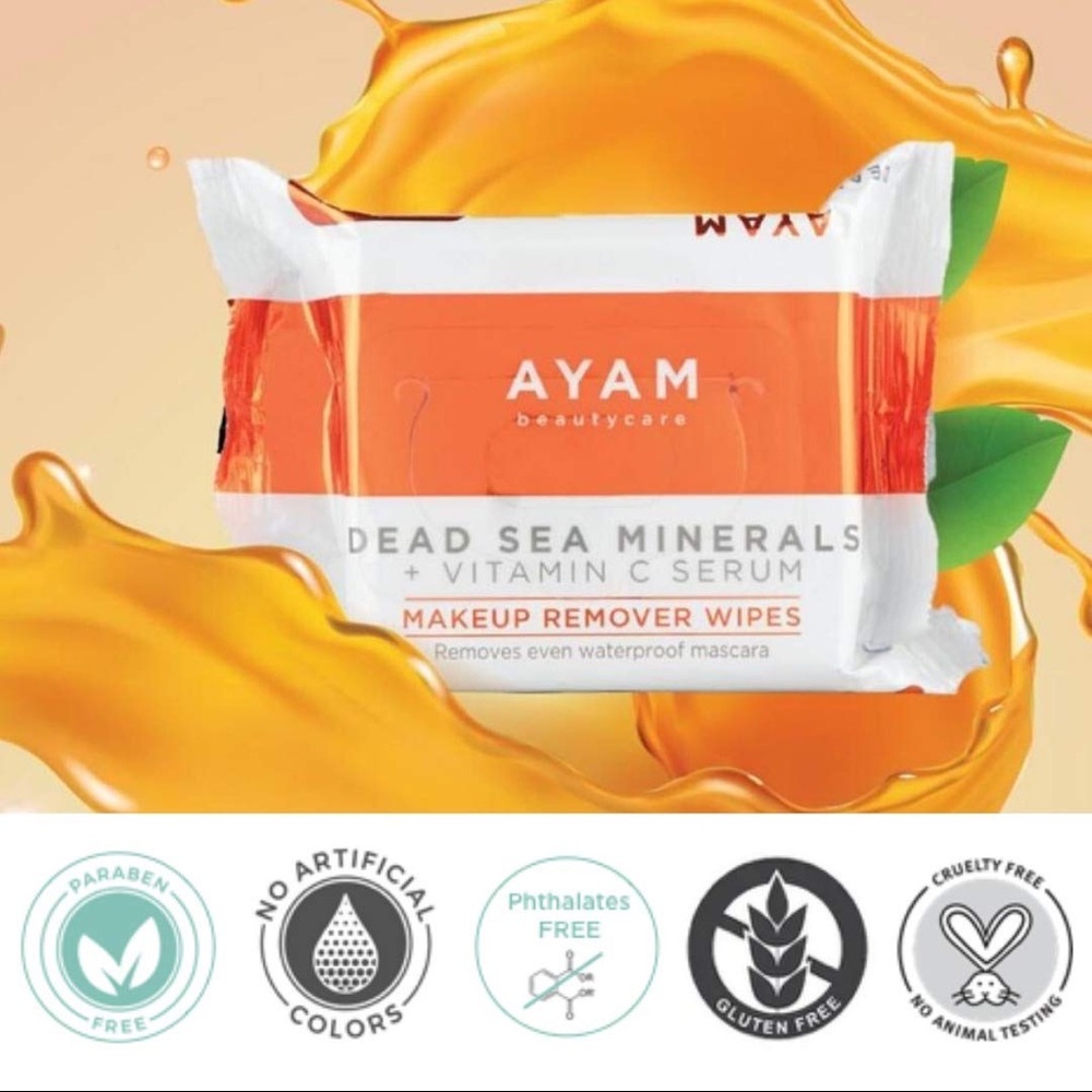 Vitamin C Serum + Dead Sea Minerals - Makeup Remover Wipes (New)